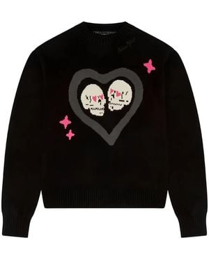 BROKEN PLANET Hearts Are Made To Be Broken Knit Jumper - Black