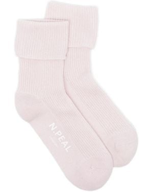 N.Peal Cashmere Calcetines Bed - Rosa