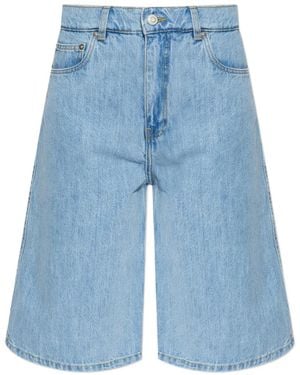Coperni Belt-Detail Shorts - Blue
