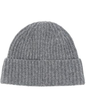 Lisa Yang Ribbed-Knit Beanie Hat - Gray