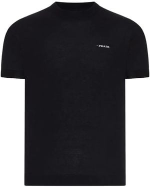 Prada T-Shirt mit Logo - Schwarz