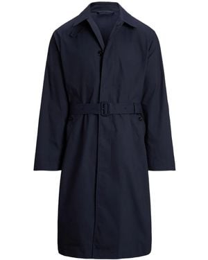 Ralph Lauren Trenchcoat Aus Wolle - Blau