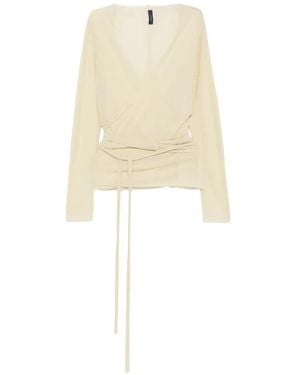 Soeur Luth Wrap-Style Blouse - White