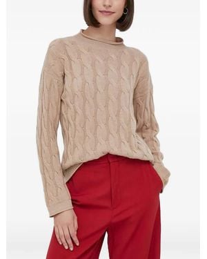 Benetton Cable Knit Jumper - Red
