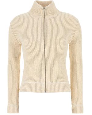 MM6 by Maison Martin Margiela ジップアップ カーディガン - ナチュラル