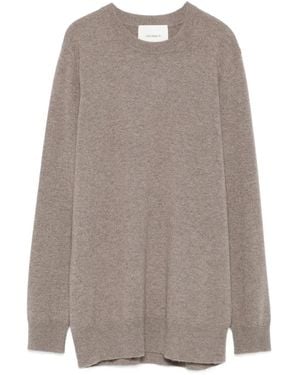 Lisa Yang Jersey de cachemira con cuello redondo - Marrón