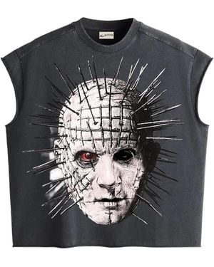 ALL HUMAN Graphic-Print Distressed T-Shirt - Black