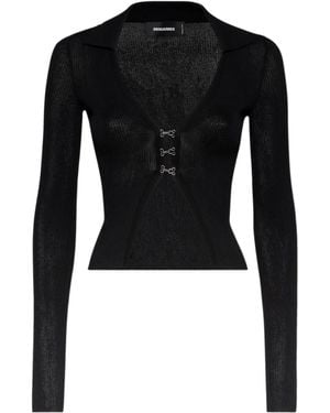 DSquared² リブニット カーディガン - ブラック
