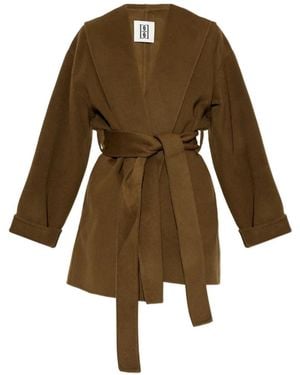 By Malene Birger Trinelle Belted Wool Coat - Natural