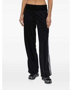 adidas Firebird Smocked Track Trousers - Black