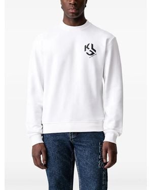 KARL LAGERFELD Logo-Print Sweatshirt - White