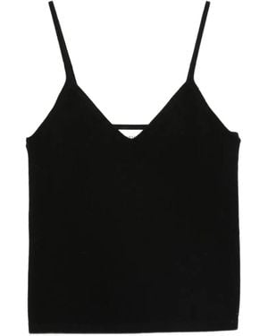 Bompard Top De Tirantes Con Cuello En V - Negro