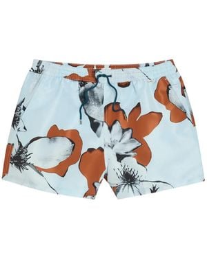 Paul Smith Shadow Floral Badeshorts - Blau