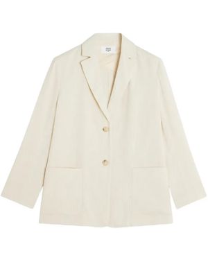 Maison Kitsuné Chaqueta Con Solapa De Muesca - Blanco