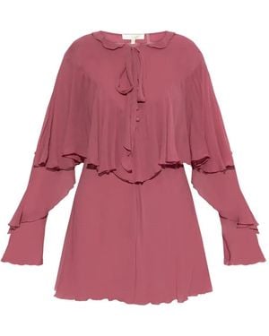 LoveShackFancy Vestido Liraine - Rojo