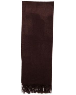 N.Peal Cashmere Geweven Sjaal Met Franje - Bruin