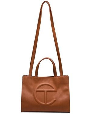 Telfar Medium Logo Shopping Bag - Brown