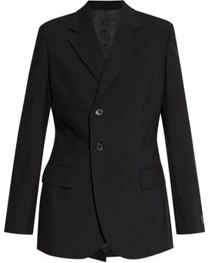 KENZO Elegant Virgin Wool Logo Jacket - Black