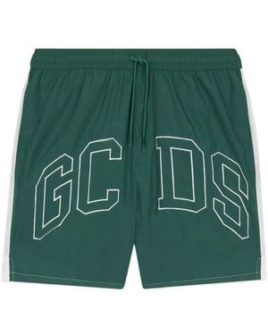 Gcds Short De Bain À Lien De Resserrage Et Logo Imprimé - Green