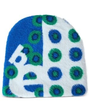 b.Eautiful Department Patterned Beanie Hat - Blue