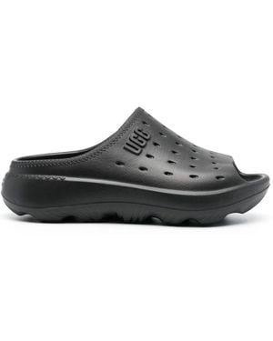 UGG Slide It Logo-Embossed Sandals - Gray