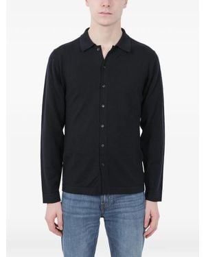 Zanone Chemise Ajustée À Boutonnière - Black