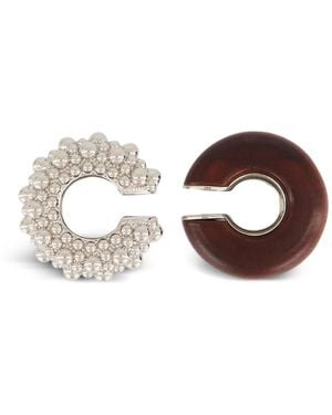 Rabanne Bijoux D'Oreilles Dépareillés - Brown