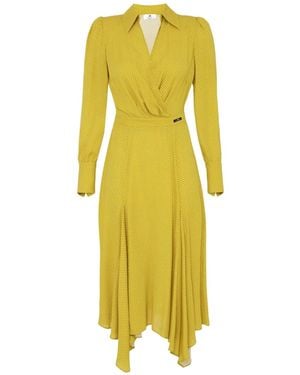 Elisabetta Franchi Polka Dot Print Dress - Yellow