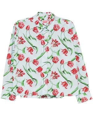 KENZO Floral-Print Shirt - White