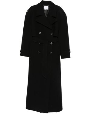 LE SULLY STUDIO Abrigo con cinturón - Negro