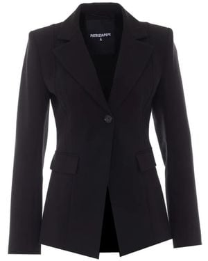 Patrizia Pepe Single-Breasted Fly Jacket - Black