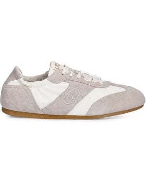 Liu Jo Suede-Panelled Logo-Patch Sneakers - White
