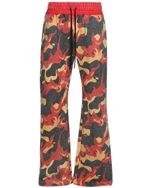 Who Decides War Flame Camouflage Pants - Red