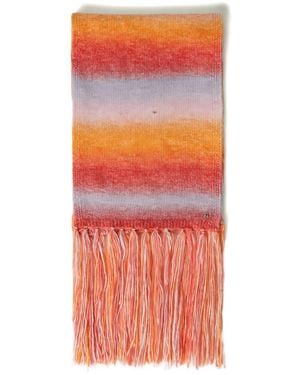 Twinset Ombré-effect fringe scarf - Naranja
