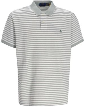 Polo Ralph Lauren Striped Cotton Polo Shirt - Grey