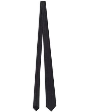 Burberry Pinstriped Silk Tie - Weiß