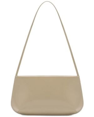 Faune Bra Slim-Strap Leather Shoulder Bag - Natural