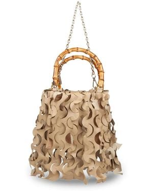 La Milanesa Oceano Bamboo-Handle Tote Bag - Metallic