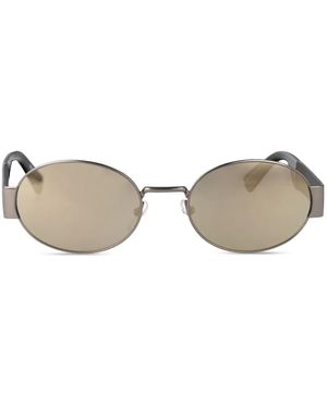 Moschino Oval-Frame Sunglasses - Metallic