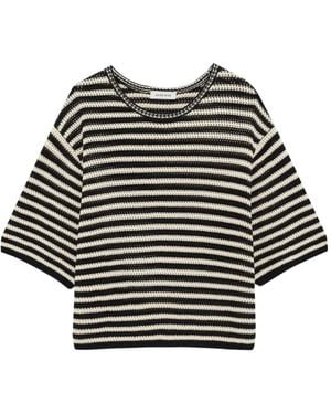 Anine Bing Theo Striped Jumper - Black