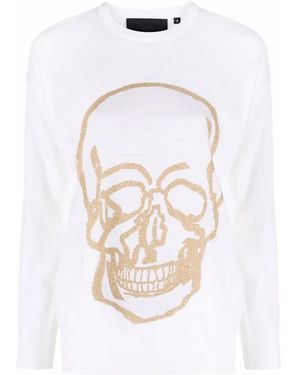 Philipp Plein スカル プルオーバー - ホワイト