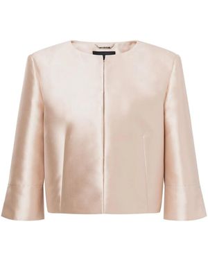 Alberta Ferretti Satin Jacket - Pink