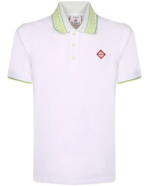 CASABLANCA Polo Short-Sleeve Shirt - White