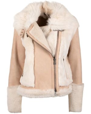 Hiso Soul Shearling Paneled Jacket - Natural