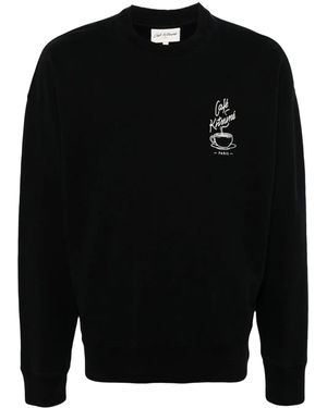 Café Kitsuné Coffee Cup Cotton Sweatshirt - Black