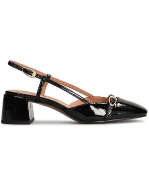 Bibi Lou Patty Patent-Finish Slingback Pumps - Black