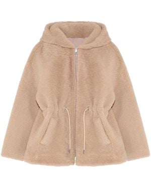 Yves Salomon Drawstring-Waist Jacket - Natural