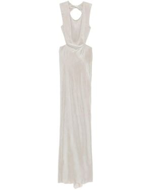 Rick Owens Sleeveless Cut-Out Maxi Gown - White