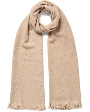 Jane Carr The Krug Fringed Scarf - Natural
