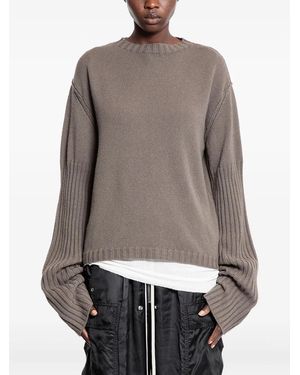 Rick Owens Pullover mit geripptem Detail - Grau